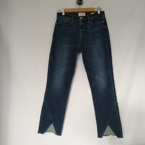 Frame Denim Denim - FRAME Le High Straight Asymm Hem Jeans 28 Kingsway